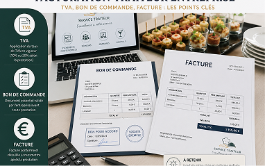 Facture traiteur entreprise avec bon de commande